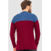 Светр чоловічий двокольоровий, колір синьо-бордовий, 161R1205 XL, 50, XL