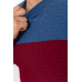 Светр чоловічий двокольоровий, колір синьо-бордовий, 161R1205 XL, 50, XL