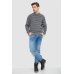 Светр чоловічий в смужку, колір сірий, 161R1057 XL, 50, XL