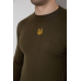 Светр чоловічий однотонний з вишивкою тризуб, колір хакі, 161R008 XL, 50, XL