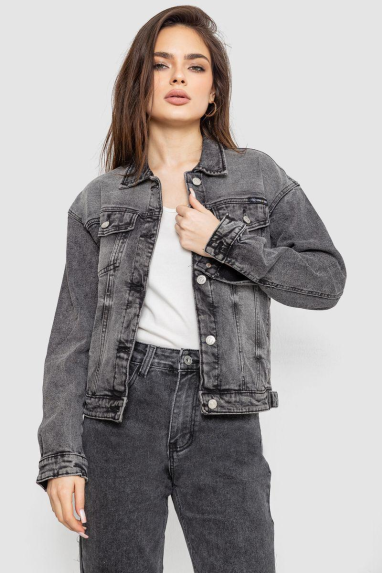Куртка жіноча джинсова, колір сірий, 255RA2240 Ager, S, 44, S