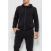 Спорт костюм чоловічий двонитка, колір чорний, 119R200-5 XXL, 52, XXL