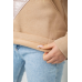 Худі жіночий на флісі тринитка, колір бежевий, 102R7713 XXL-XXXL