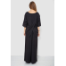 Костюм жіночий тканина льон жатка, колір чорний, 102R5263 L-XL