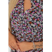 Плаття з квітковим принтом, колір чорно-рожевий, 102R5251-1 XXL-XXXL
