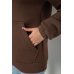 Худі жіноча тринитка на флісі, колір шоколадний, 102R364 L-XL