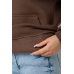 Худі жіноча тринитка на флісі, колір шоколадний, 102R364 L-XL