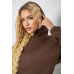Худі жіноча тринитка на флісі, колір шоколадний, 102R364 L-XL