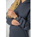Худі жіноча тринитка на флісі, колір сірий, 102R364 L-XL