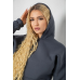 Худі жіноча тринитка на флісі, колір сірий, 102R364 L-XL