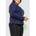 Жіночий лонгслів в рубчик, колір синій, 102R325-1 XXL-XXXL