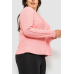 Жіночий лонгслів в рубчик, колір рожевий, 102R325-1 XXL-XXXL