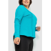 Жіночий лонгслів в рубчик, колір бірюзовий, 102R325-1 XXL-XXXL