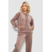 Спортивний костюм жіночий велюровий, колір темно-бежевий, 241R1530-5 XL