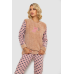 Піжама жіноча махра, колір бежевий, 238R9362 XL, 50, XL