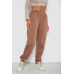 Спортивні штани жіночі на флісі, колір мокко, 238R58672 XXL, 52, XXL