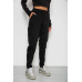 Спортивні штани жіночі на флісі, колір чорний, 238R58671 XXL, 52, XXL