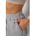 Спортивні штани жіночі на флісі, колір сірий, 238R58671 XXL, 52, XXL