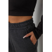 Спортивні штани жіночі на флісі, колір сірий, 238R58671-1 XXL, 52, XXL