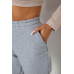Спортивні штани жіночі на флісі, колір світло-сірий, 238R58671-1 XXL, 52, XXL