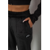 Спортивні штани велюрові жіночі на флісі, колір чорний, 238R58649 XXL, 52, XXL