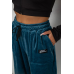 Спортивні штани велюрові жіночі на флісі, колір петроль, 238R58649-1 XXL, 52, XXL