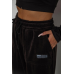 Спортивні штани велюрові жіночі на флісі, колір чорний, 238R58645 XXL, 52, XXL