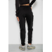 Спортивні штани жіночі на флісі, колір чорний, 238R57828-2 XXL, 52, XXL