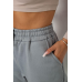 Спортивні штани жіночі на флісі, колір сірий, 238R57020 XL, 50, XL