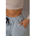 Спортивні штани жіночі на флісі, колір сірий, 238R57016-1 XXL, 52, XXL