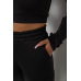 Спортивні штани жіночі на флісі, колір чорний, 238R57013 XXL, 52, XXL