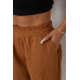 Шорти жіночі однотонні, колір коричневий, 238R119 XXL, 52, XXL