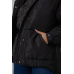 Куртка жіноча демісезонна з поясом, колір чорний, 207R2023 XXL, XXL, XXL