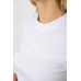Футболка жіноча однотонна, колір білий, 241R1800 XL, 50, XL