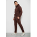 Спортивний костюм чоловічий на флісі, колір шоколадний, 238R58573 XXL, 52, XXL