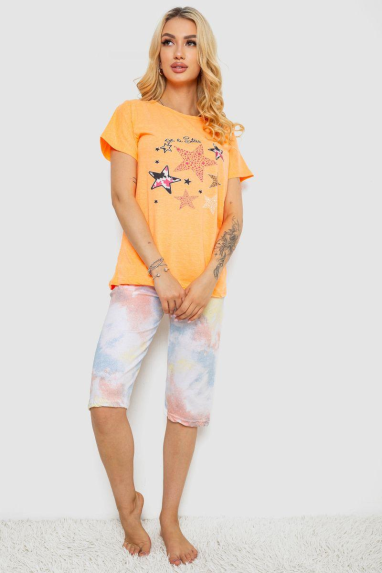 Піжама жіноча, колір помаранчевий, 243R50583 Ager, XXL, 52, XXL