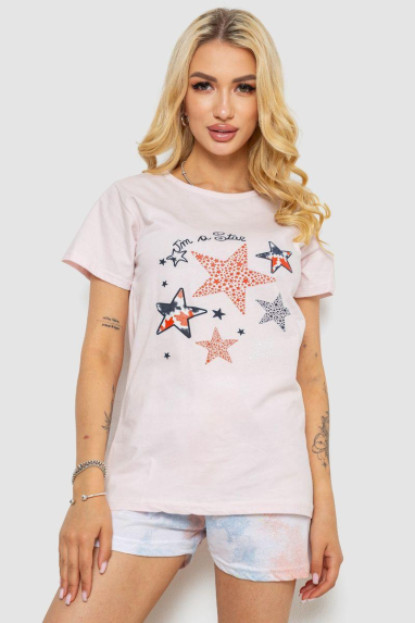 Піжама жіноча, колір світло-рожевий, 243R50582 Ager, XXL, 52, XXL