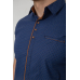 Сорочка чоловіча з принтом, колір синій, 214R7028 XL