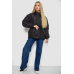 Куртка жіноча демісезонна з поясом, колір чорний, 207R2023 XL, XL, XL