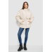 Куртка жіноча демісезонна з поясом, колір світло-бежевий, 207R005 XXL, XXL, XXL