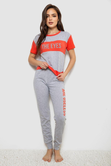 Піжама жіноча, колір сірий, 243R1488-012 Ager, XL, 50, XL