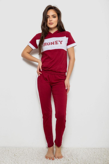 Піжама жіноча, колір бордовий, 243R1488-006 Ager, XL, 50, XL