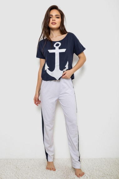 Піжама жіноча, колір синій, 243R1488-005 Ager, XL, 50, XL