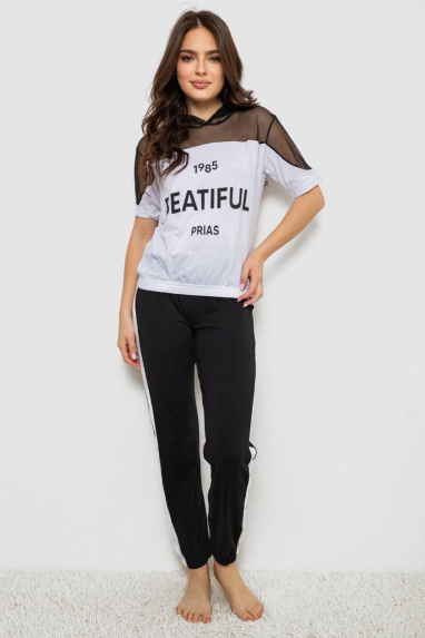 Піжама жіноча, колір білий, 243R1488-003 Ager, XL, 50, XL