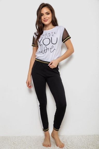 Піжама жіноча, колір білий, 243R1488-002 Ager, XL, 50, XL