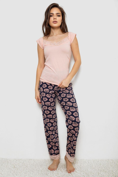 Піжама жіноча, колір персиковий, 243R1484-028 Ager, XL, 50, XL