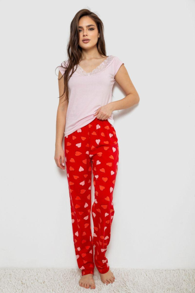 Піжама жіноча, колір рожевий, 243R1484-025 Ager, XL, 50, XL