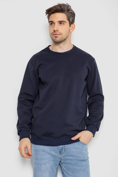 Світшот чоловічий утеплений, колір темно-синій, 242R054 XL, 50, XL